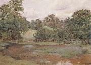 Wilmot Pilsbury,RWS Landscape in Leicestershire (mk46) oil painting reproduction